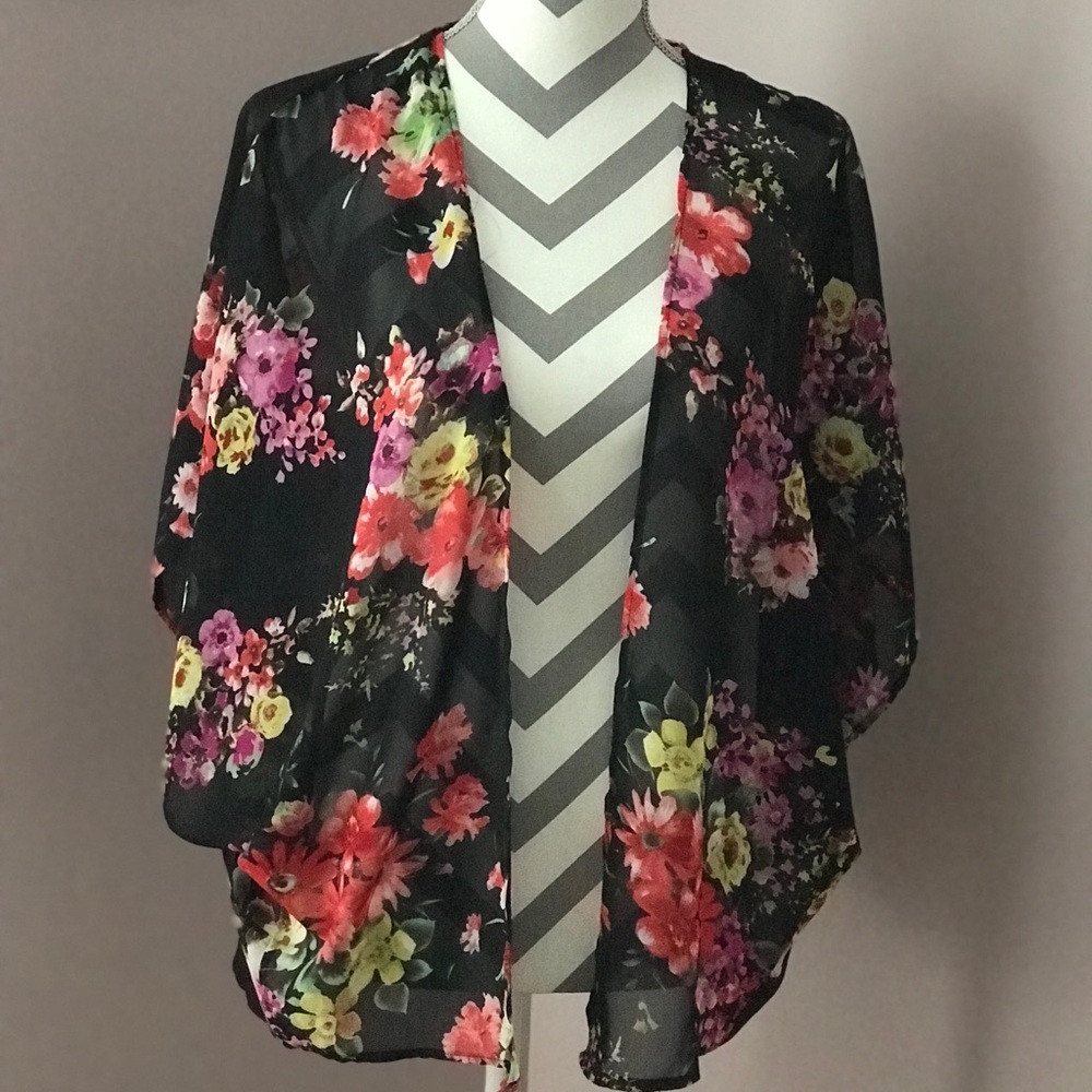 Chiffon shawl blouse